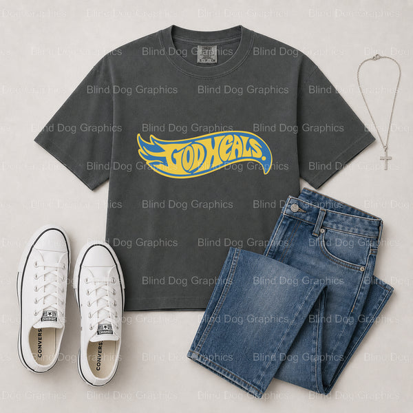 FAITH OVER FEAR – Christian Premade DTF Transfer (view 2 of 2) – by Blind Dog Graphics – Premade Transfers – Christian, Faith