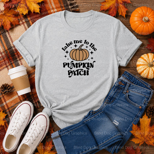 FALL PUMPKIN PATCH – Fall Premade DTF Transfer (view 1 of 2) – by Blind Dog Graphics – Premade Transfers – Fall, Thanksgiving