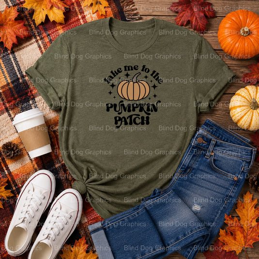 FALL PUMPKIN PATCH – Fall Premade DTF Transfer (view 2 of 2) – by Blind Dog Graphics – Premade Transfers – Fall, Thanksgiving