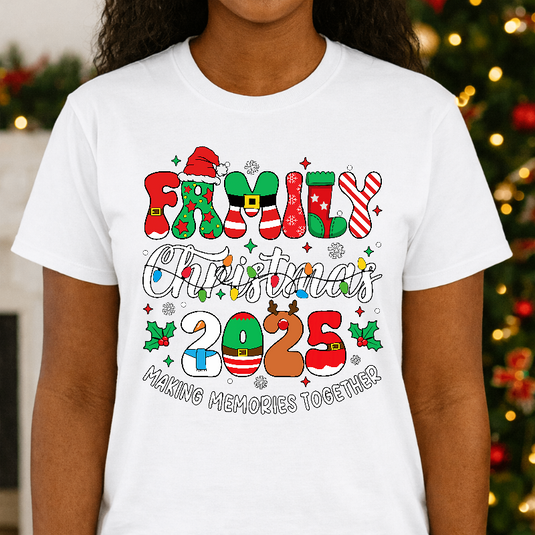 Merry Christmas 2025 Red Truck with Tree & Gifts – Christmas Premade DTF Transfer