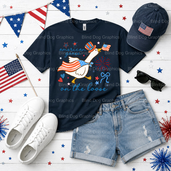 FEATHERED & FREE – Fourth Of July DTF Transfer (view 2 of 2) – by Blind Dog Graphics – Premade Transfers – Fourth Of July,...