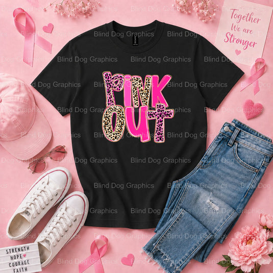 FIGHT LIKE A GIRL - Breast Cancer Awareness Premade DTF Transfer (view 2 of 3) – by Blind Dog Graphics – Premade Tranfers...