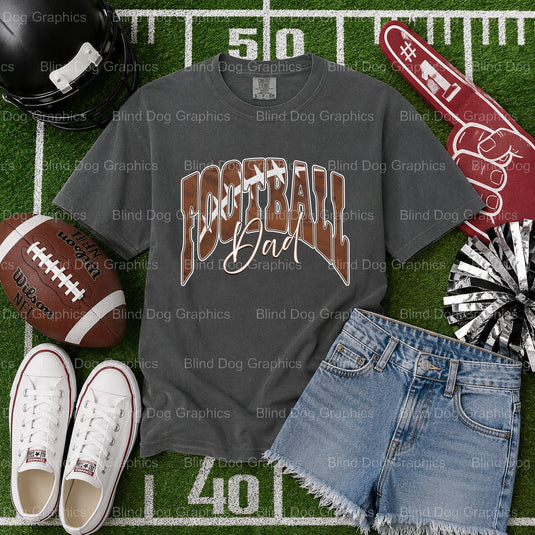 FOOTBALL DAD 26 – Football Premade DTF Transfer (view 1 of 2) – by Blind Dog Graphics – Premade Transfers – Football, Sports