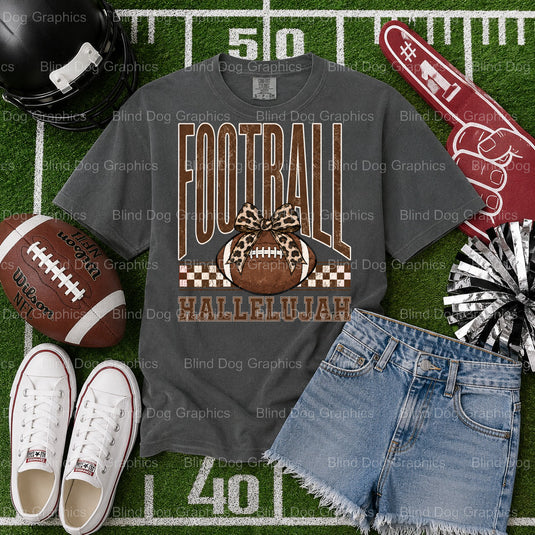FOOTBALL HALLELUJAH – Football Premade DTF Transfer (view 1 of 2) – by Blind Dog Graphics – Premade Transfers – Football,...