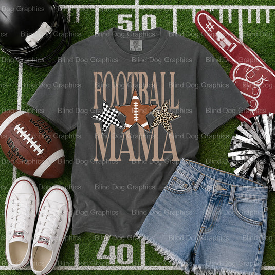 FOOTBALL MAMA – Football Premade DTF Transfer (view 1 of 2) – by Blind Dog Graphics – Premade Transfers – Football, Sports
