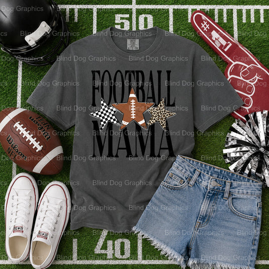 FOOTBALL MAMA – Football Premade DTF Transfer (view 1 of 2) – by Blind Dog Graphics – Premade Transfers – Football, Sports