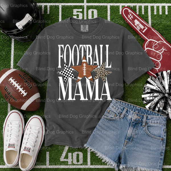 FOOTBALL MAMA – Football Premade DTF Transfer (view 1 of 2) – by Blind Dog Graphics – Premade Transfers – Football, Sports