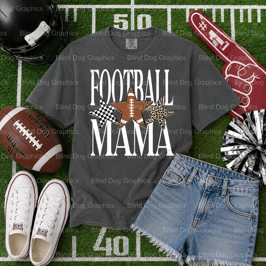 FOOTBALL MAMA – Football Premade DTF Transfer (view 1 of 2) – by Blind Dog Graphics – Premade Transfers – Football, Sports
