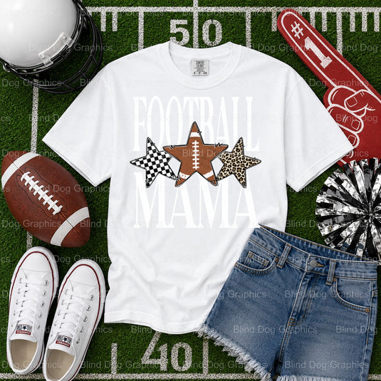 FOOTBALL MAMA – Football Premade DTF Transfer (view 2 of 2) – by Blind Dog Graphics – Premade Transfers – Football, Sports