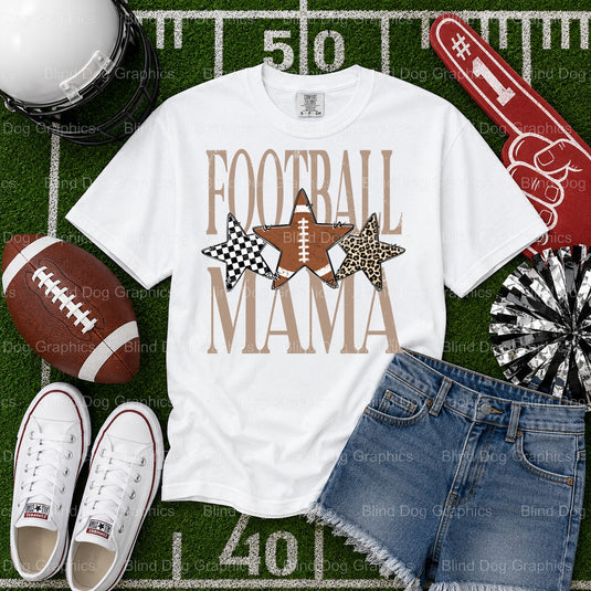 FOOTBALL MAMA – Football Premade DTF Transfer (view 2 of 2) – by Blind Dog Graphics – Premade Transfers – Football, Sports