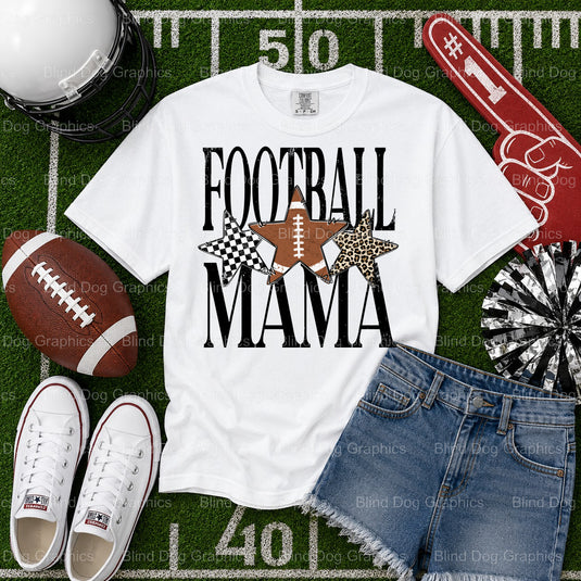 FOOTBALL MAMA – Football Premade DTF Transfer (view 2 of 2) – by Blind Dog Graphics – Premade Transfers – Football, Sports