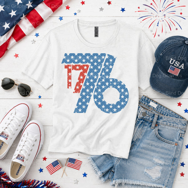 FREEDOM 1776 EST – Fourth Of July DTF Transfer (view 1 of 2) – by Blind Dog Graphics – Premade Transfers – Fourth Of July,...