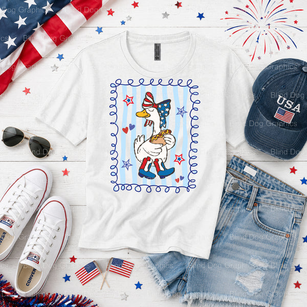 FREEDOM FLOCK EST. 1776 – Fourth Of July DTF Transfer (view 1 of 2) – by Blind Dog Graphics – Premade Transfers – Fourth O...