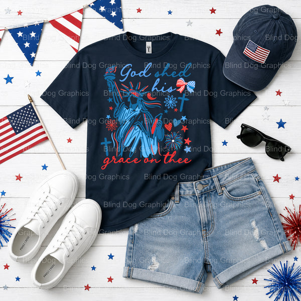 FREEDOM USA JULY 4TH 1776 – Fourth Of July DTF Transfer (view 1 of 2) – by Blind Dog Graphics – Premade Transfers – Fourth...