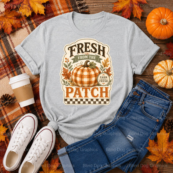 Fresh From The Patch – Fall Premade DTF Transfer (view 1 of 2) – by Blind Dog Graphics – Premade Transfers – Fall, Thanksg...