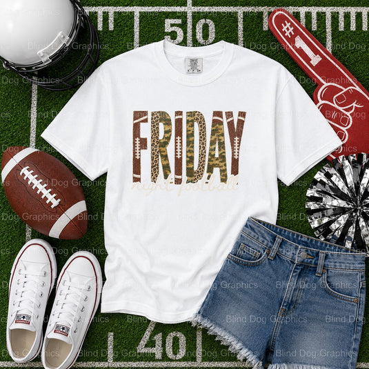 FRIDAY NIGHT LIGHTS – Football Premade DTF Transfer (view 1 of 2) – by Blind Dog Graphics – Premade Transfers – Football,...