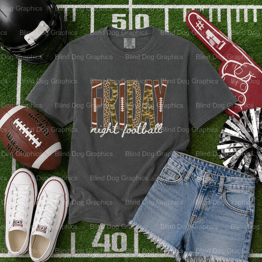 FRIDAY NIGHT LIGHTS – Football Premade DTF Transfer (view 2 of 2) – by Blind Dog Graphics – Premade Transfers – Football,...