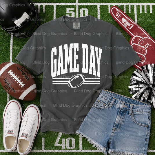 GAME DAY FOOTBALL – Football Premade DTF Transfer (view 1 of 2) – by Blind Dog Graphics – Premade Transfers – Football, Sp...