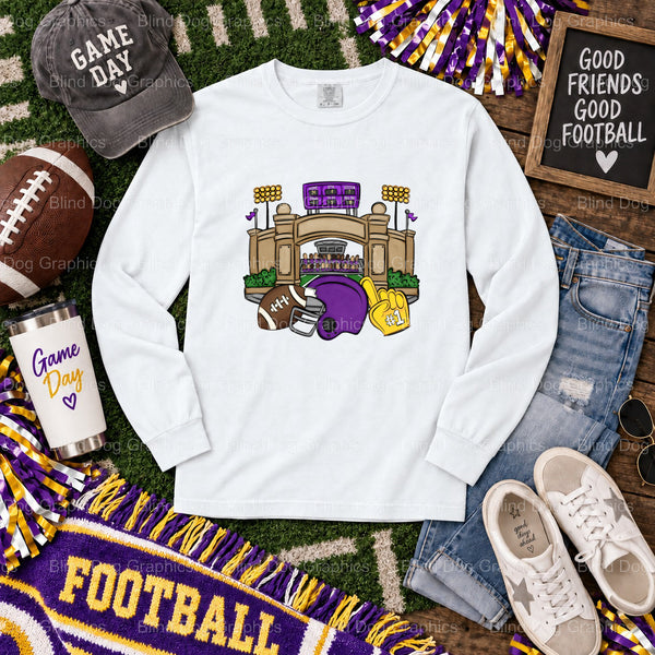 Geaux Tigers Distressed Tiger Head Premade DTF Transfer (view 1 of 2) – by Blind Dog Graphics – Premade Transfers – LSU, C...