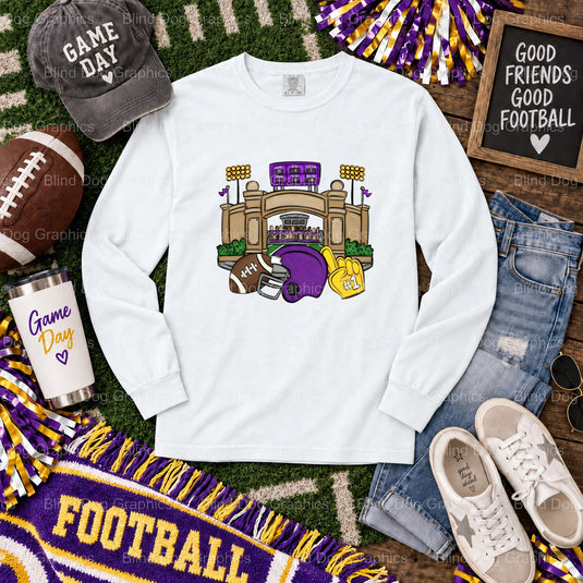 Geaux Tigers Distressed Tiger Head Premade DTF Transfer (view 1 of 2) – by Blind Dog Graphics – Premade Transfers – LSU, C...