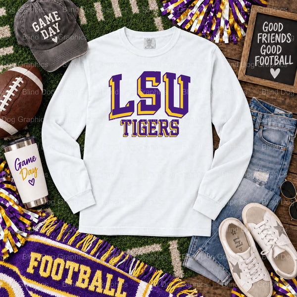 Geaux Tigers - LSU Premade DTF Transfer (view 2 of 2) – by Blind Dog Graphics – Premade Transfers – LSU, College Football