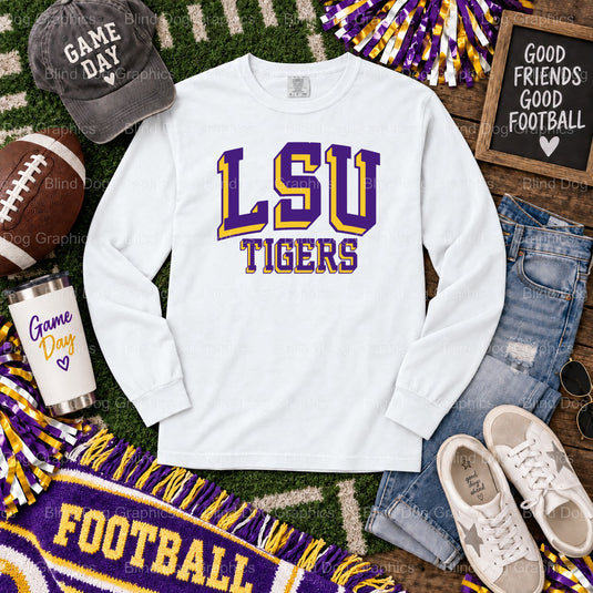 Geaux Tigers - LSU Premade DTF Transfer (view 2 of 2) – by Blind Dog Graphics – Premade Transfers – LSU, College Football