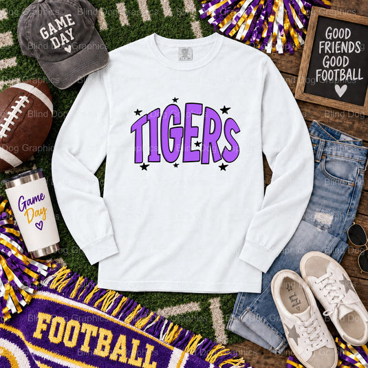 GEAUX TIGERS - LSU Tigers College Football Game Day Premade DTF Transfer (view 1 of 2) – by Blind Dog Graphics – Premade T...