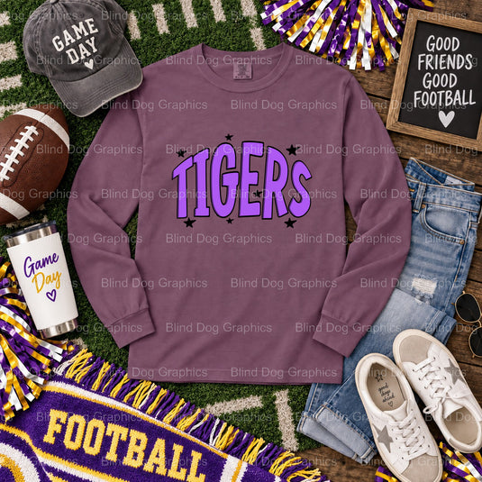 GEAUX TIGERS - LSU Tigers College Football Game Day Premade DTF Transfer (view 2 of 2) – by Blind Dog Graphics – Premade T...