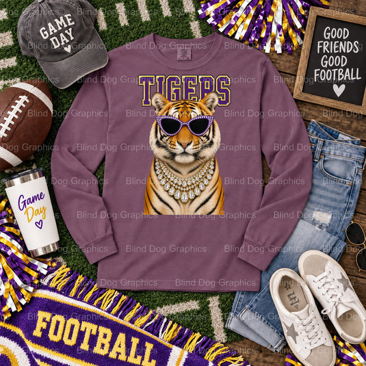 GEAUX TIGERS Tiger Head & Paw Print - LSU Premade DTF Transfer (view 2 of 2) – by Blind Dog Graphics – Premade Transfers –...