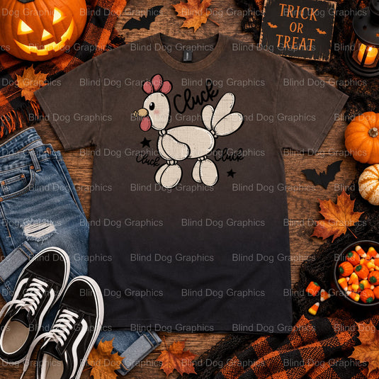 Ghost with Green Gem – Halloween Premade DTF Transfer (view 2 of 2) – by Blind Dog Graphics – Premade Transfers – Hallowee...