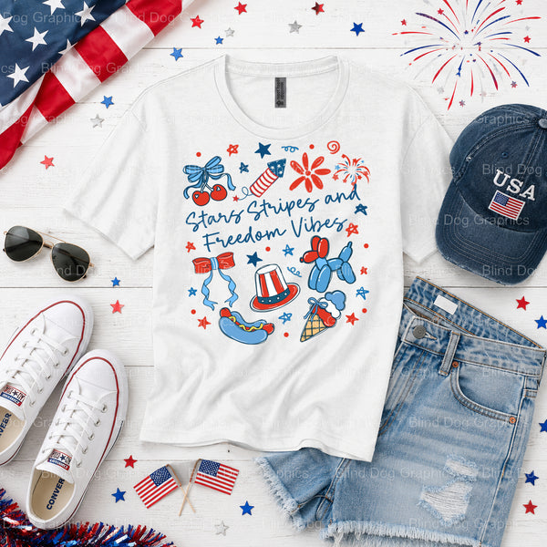 God Bless America – Fourth Of July DTF Transfer (view 1 of 2) – by Blind Dog Graphics – Premade Transfers – Fourth Of July...