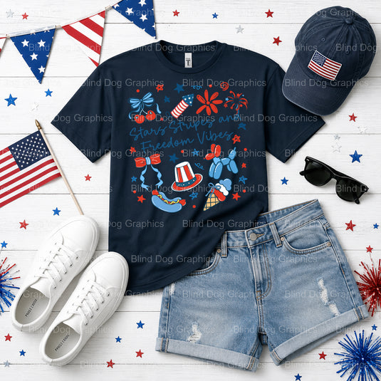 God Bless America – Fourth Of July DTF Transfer (view 2 of 2) – by Blind Dog Graphics – Premade Transfers – Fourth Of July...
