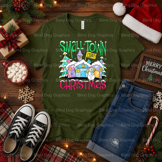 Green Character with Heart Ornament – Christmas Premade DTF Transfer (view 2 of 2) – by Blind Dog Graphics – Premade Trans...