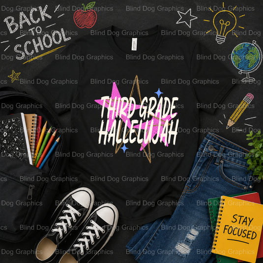 Hallelujah it's Summer! – School Premade DTF Transfer (view 1 of 2) – by Blind Dog Graphics – Premade Transfers – School D...