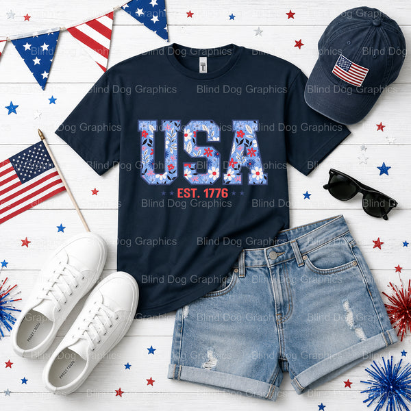 Happy 4th Of July Eagle – Fourth Of July DTF Transfer (view 2 of 2) – by Blind Dog Graphics – Premade Transfers – Fourth O...