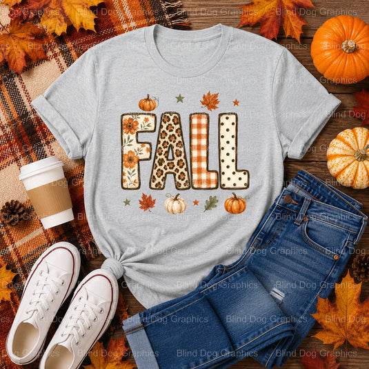 Happy Fall Y'all – Fall Premade DTF Transfer (view 1 of 2) – by Blind Dog Graphics – Premade Transfers – Fall, Thanksgiving