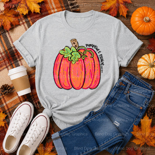 HAPPY FALL Y'ALL – Fall Premade DTF Transfer (view 2 of 2) – by Blind Dog Graphics – Premade Transfers – Fall, Thanksgiving
