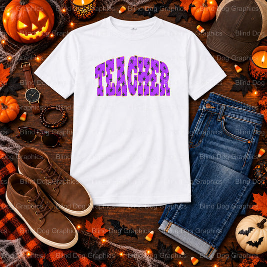 Happy Halloween – Halloween Premade DTF Transfer (view 1 of 2) – by Blind Dog Graphics – Premade Transfers – Halloween, DT...