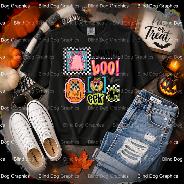 Happy Halloween – Halloween Premade DTF Transfer (view 2 of 2) – by Blind Dog Graphics – Premade Transfers – Halloween, DT...