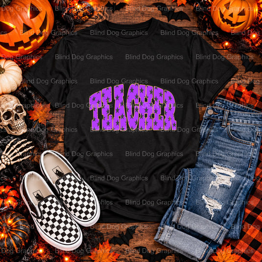 Happy Halloween – Halloween Premade DTF Transfer (view 2 of 2) – by Blind Dog Graphics – Premade Transfers – Halloween, DT...