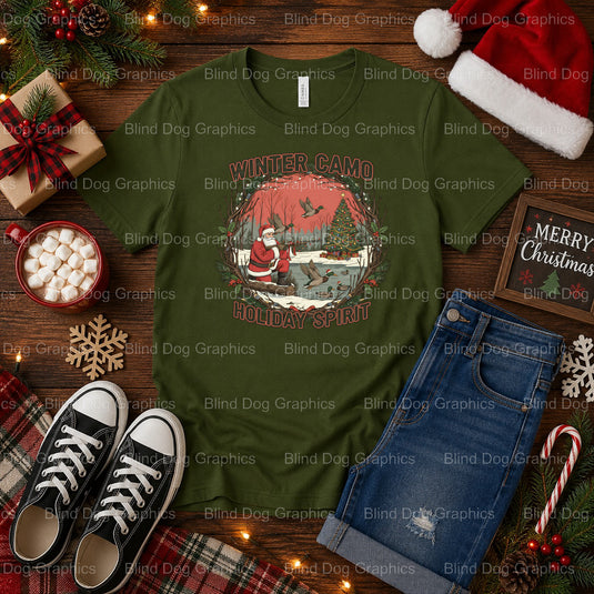 HAPPY HUNTING SEASON – Christmas Premade DTF Transfer (view 2 of 2) – by Blind Dog Graphics – Premade Transfers – Christma...
