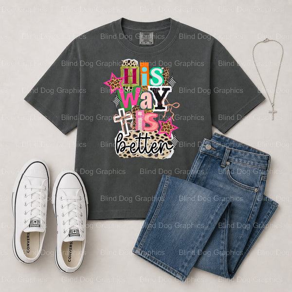 He went before us – Christian Premade DTF Transfer (view 2 of 2) – by Blind Dog Graphics – Premade Transfers – Christian,...