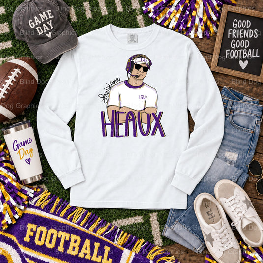 HEAUX LOUISIANA - LSU Purple and Gold Premade DTF Transfer (view 2 of 2) – by Blind Dog Graphics – Premade Transfers – LSU...