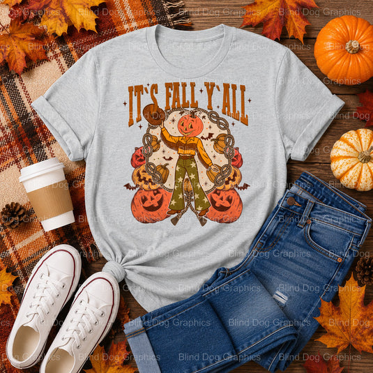 Hello Fall – Fall Premade DTF Transfer (view 1 of 2) – by Blind Dog Graphics – Premade Transfers – Fall, Thanksgiving