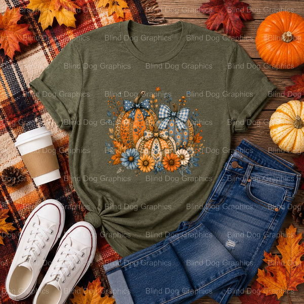 Hello Pumpkin – Fall Premade DTF Transfer (view 2 of 2) – by Blind Dog Graphics – Premade Transfers – Fall, Thanksgiving