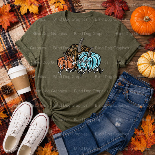 Hey Pumpkin – Fall Premade DTF Transfer (view 2 of 2) – by Blind Dog Graphics – Premade Transfers – Fall, Thanksgiving