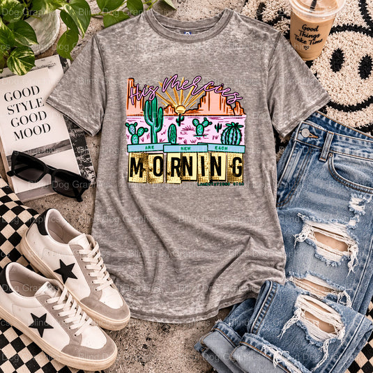 His mercies are new each morning – Christian Premade DTF Transfer (view 2 of 2) – by Blind Dog Graphics – Premade Transfer...