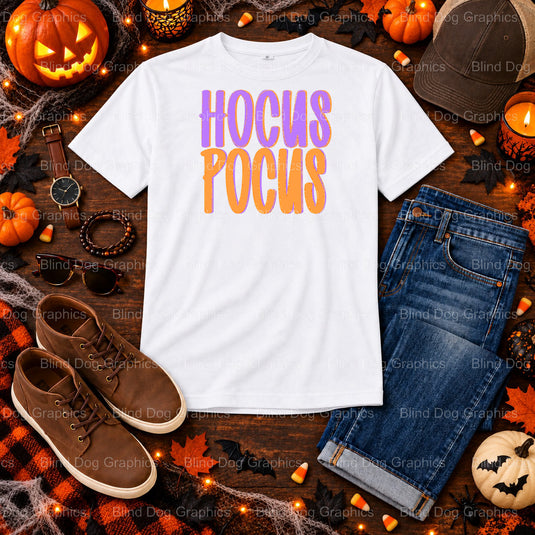 HOCUS POCUS – Halloween Premade DTF Transfer (view 1 of 2) – by Blind Dog Graphics – Premade Transfers – Halloween, DTF Tr...