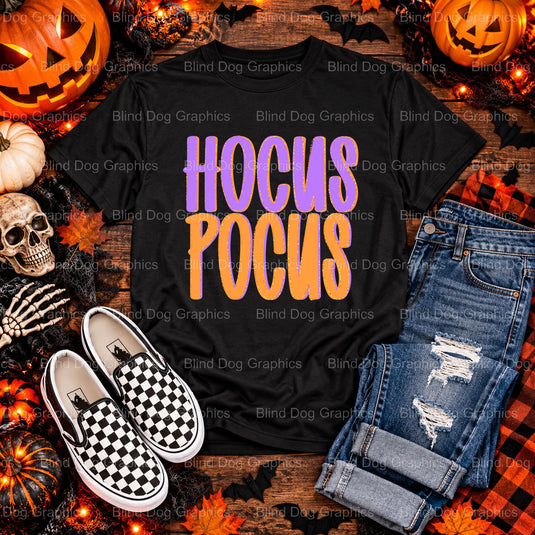 HOCUS POCUS – Halloween Premade DTF Transfer (view 2 of 2) – by Blind Dog Graphics – Premade Transfers – Halloween, DTF Tr...