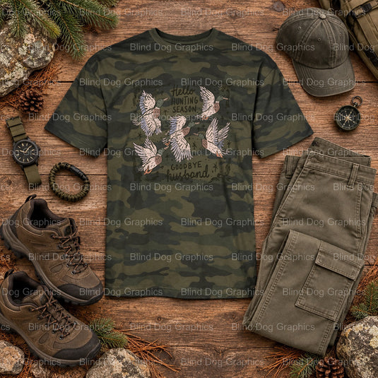 HUNT LIKE A MAN BE A MAN - Hunting DTF Transfer (view 1 of 2) – by Blind Dog Graphics – Premade Transfers – Hunting, Outdoors